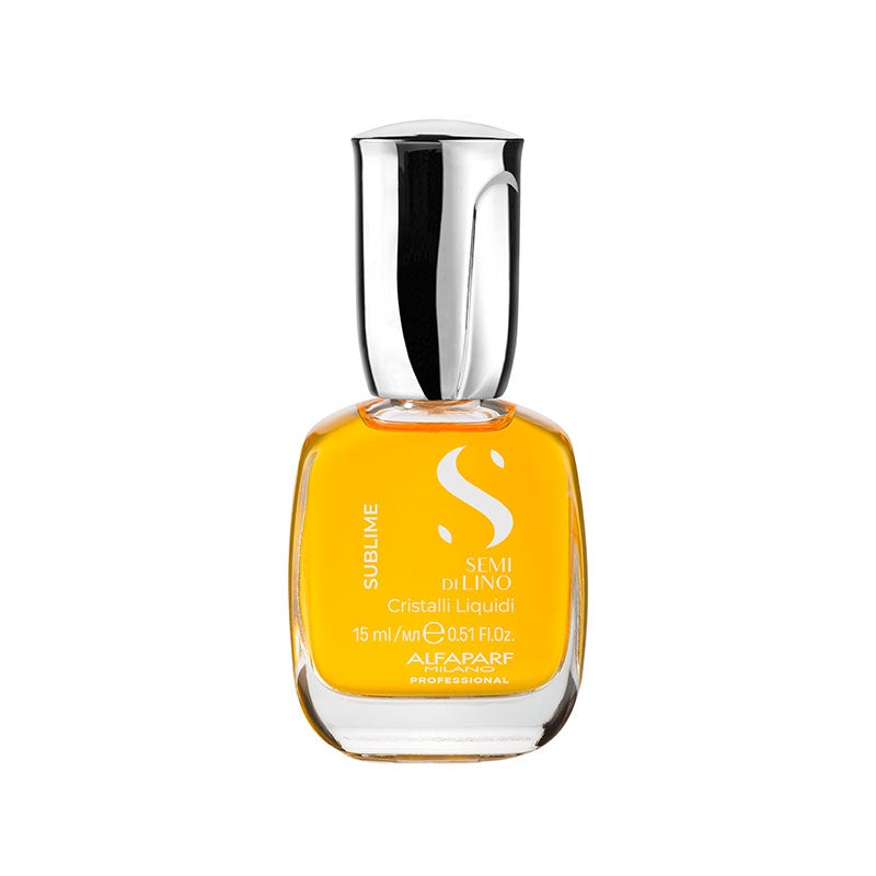 Alfaparf semi di lino sublime cristalli liquidi 15 ml - olio illuminante istantaneo per tutti i tipi di capelli