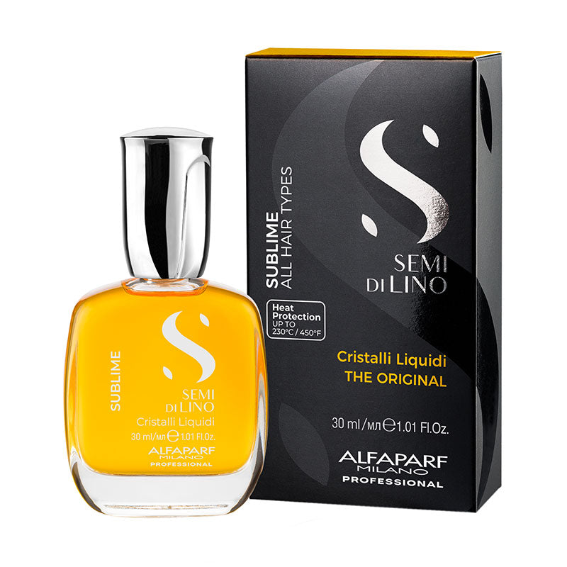 Alfaparf semi di lino sublime cristalli liquidi 30 ml - olio illuminante istantaneo per tutti i tipi di capelli