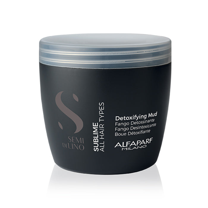 Alfaparf semi di lino sublime detoxifying mud - fango detossinante. Elimina le impurità dei capelli e del cuoio capelluto