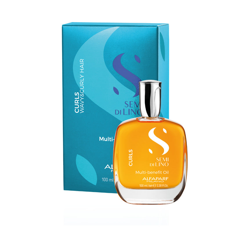 Alfaparf Semi Di Lino Curls Multi-Benefit Oil - Nourishing, hydrating, and detangling oil for curly hair