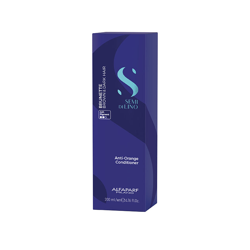 Alfaparf - semi di lino brunette anti-orange low conditioner - balsamo anti arancio per capelli castani