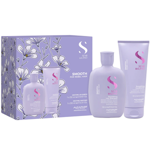 Alfaparf semi di lino smooth kit shampoo smoothing 250 ml-conditioner 200 ml - trattamento anticrespo per capelli da sottili a medi
