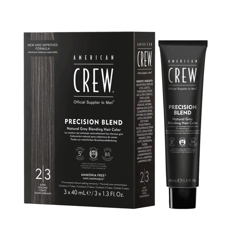 American crew precision blend 2-3 dark (nero) - 3 flaconi x 40 ml / 1.35 Fl.Oz
