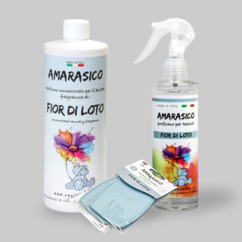 Amarasico kit fiore di loto 500 ml essenza-spray-card
