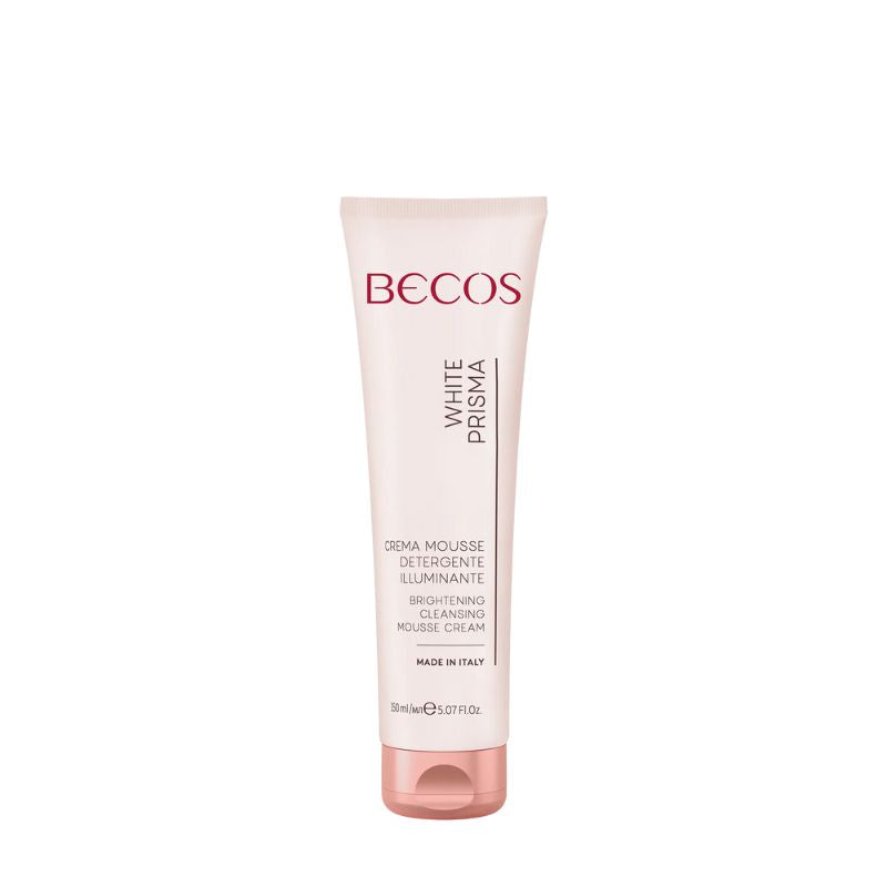 Becos white prisma crema mousse detergente illuminante