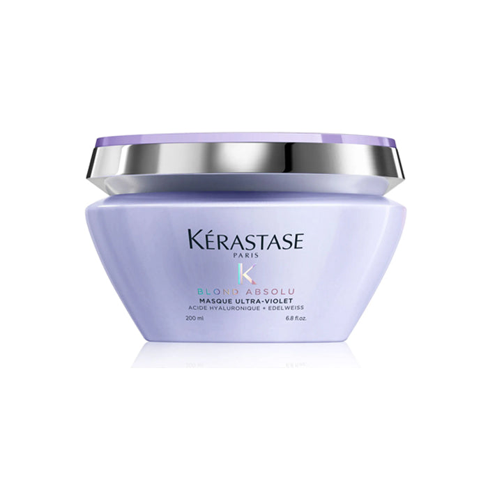 Kerastase blond absolu masque ultra violet - maschera viola che neutralizza i riflessi giallo e arancio indesiderati