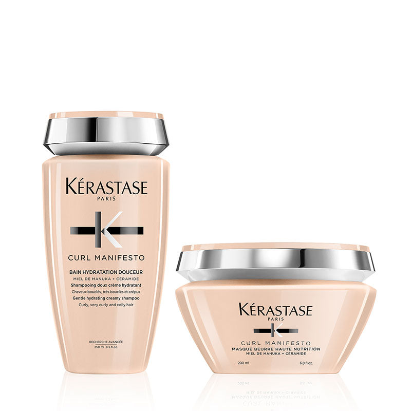 Kerastase curl manifesto ritual - bain hydratation douceur - masque beurre haute nutrition