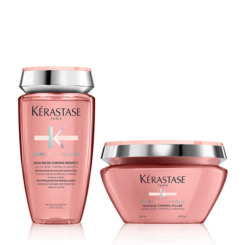 Kerastase chroma absolu rituel - bain riche respect 250 ml - masque filler 200 ml