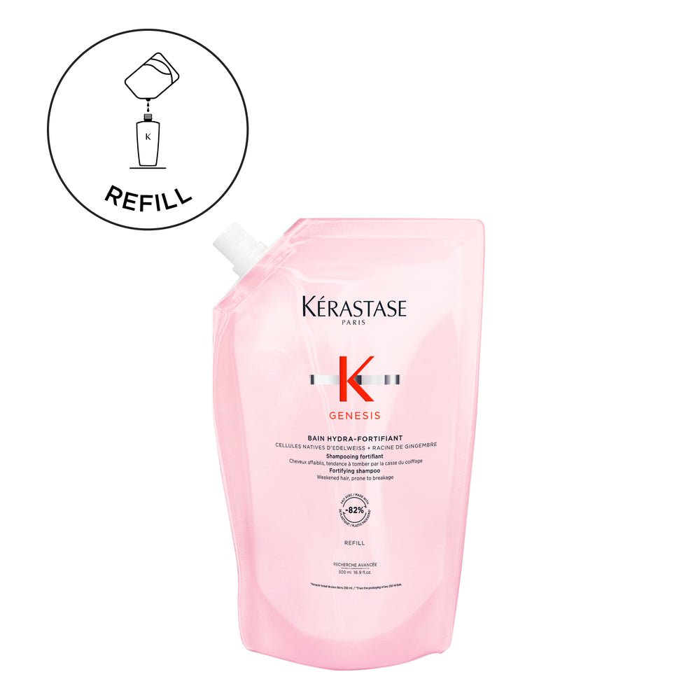 Kerastase genesis refill bain shampoo hydra-fortifiant - fortifying shampoo for weakened hair and prone to falling out due to breakage