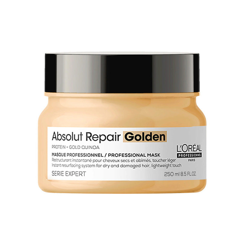 L'oreal serie expert absolut repair mask golden - maschera con texture dorata per capelli danneggiati