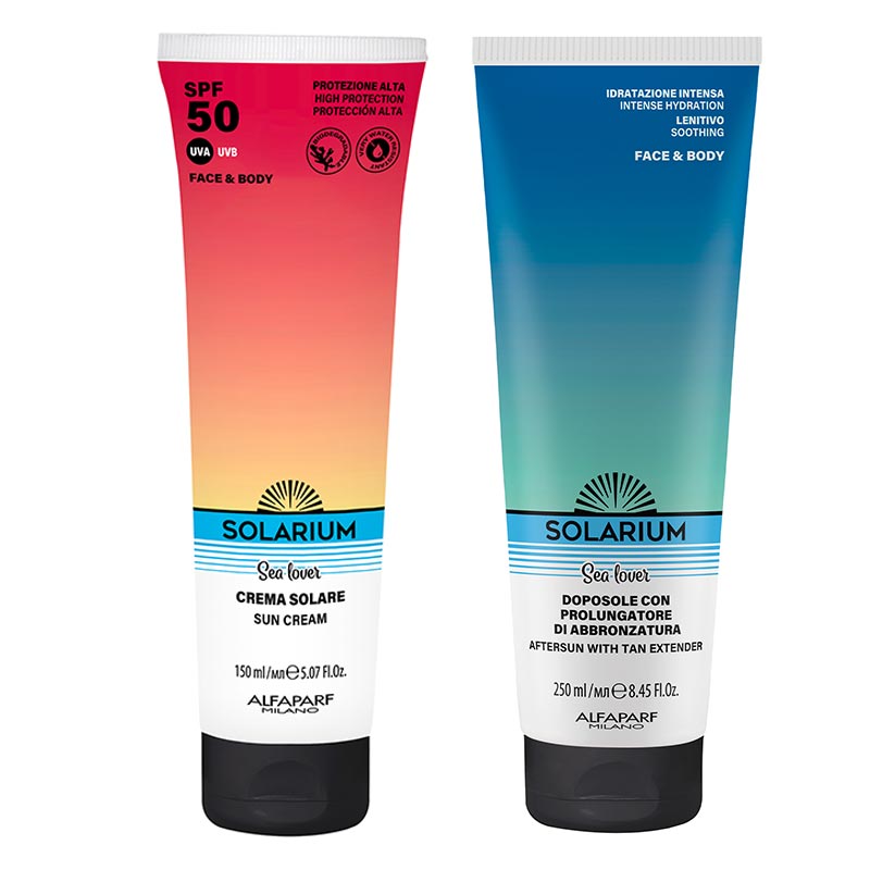 Solarium cream spf 50 kit - solarium spf 50 crema solare 150 ml e crema doposole abbronzatura 250 ml