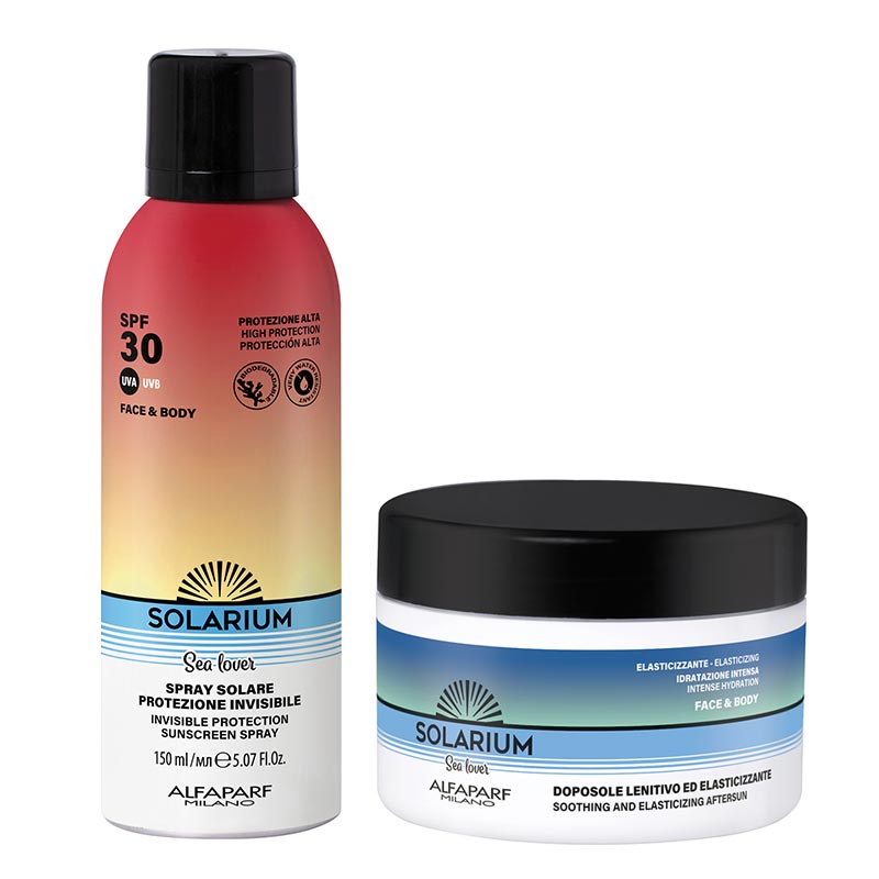 Solarium spray spf 30 kit - solarium spf 30 spray solare 150 ml e doposole lenitivo ed elasticizzante 200 ml