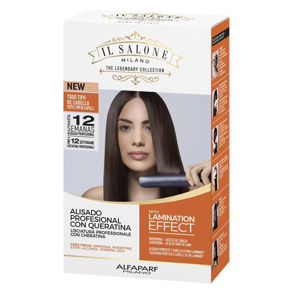Il salone milano kit lisciante alla keratina con effetto laminazione - per tutti i tipi di capello