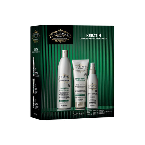 Il salone milano keratin kit (shampoo 500 ml - mask 250 ml - leave in 200 ml)
