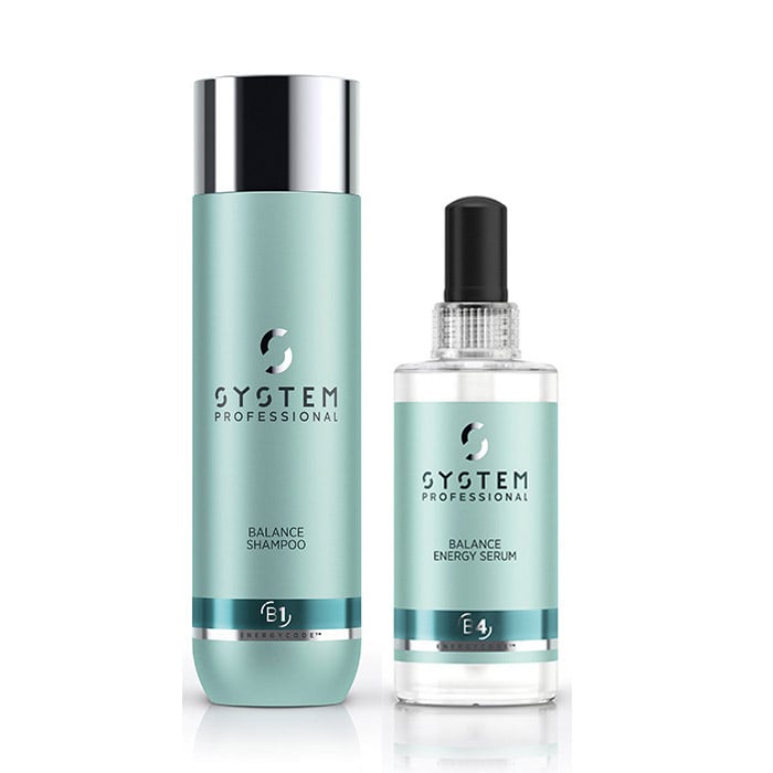 Wella system professional balance kit anticaduta - shampoo balance 250 ml e energy serum 100 ml