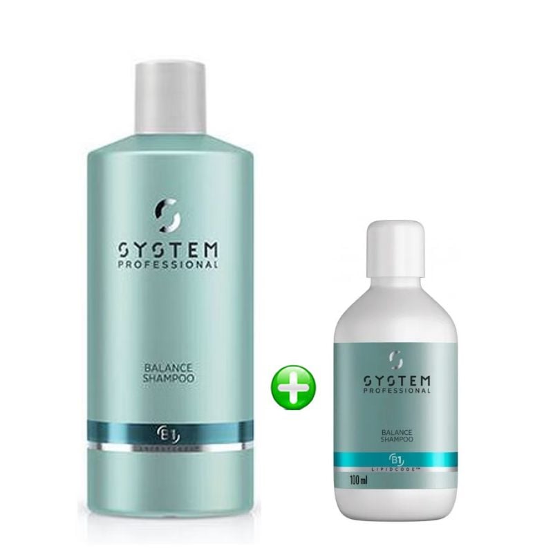 Wella system professional balance kit - shampoo balance 500 ml e travel shampoo balance 100 ml