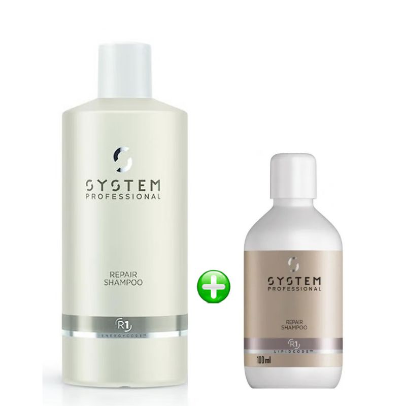 Wella system professional repair kit - shampoo repair 500 ml - travel shampoo repair 100 ml