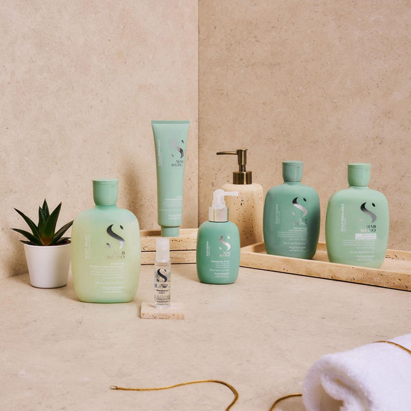 Alfaparf semi di lino scalp renew shampoo calming 250 ml e tonic 125 ml - trattamento lenitivo per cute