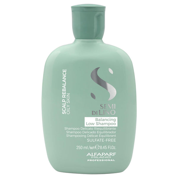 Alfaparf Semi di Lino Scalp Renew Balancing Low Shampoo - Champú reequilibrante para cueros cabelludos con exceso de sebo