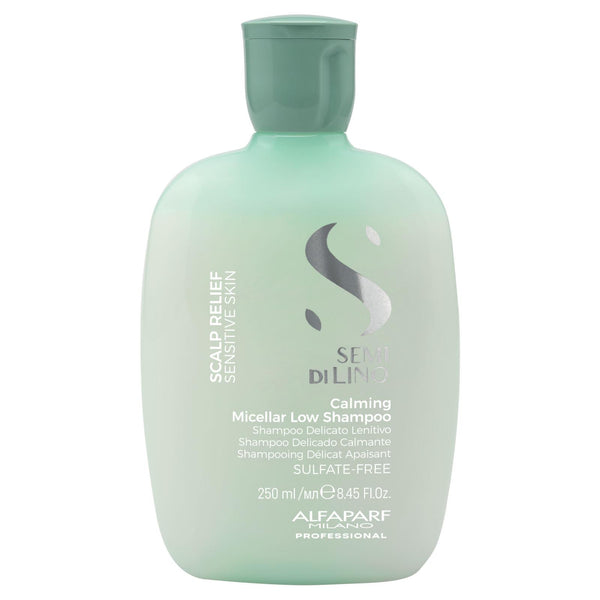 Alfaparf Semi Di Lino Scalp Renew Calming Micellar Low Shampoo: champú suave y calmante para cuero cabelludo sensible.