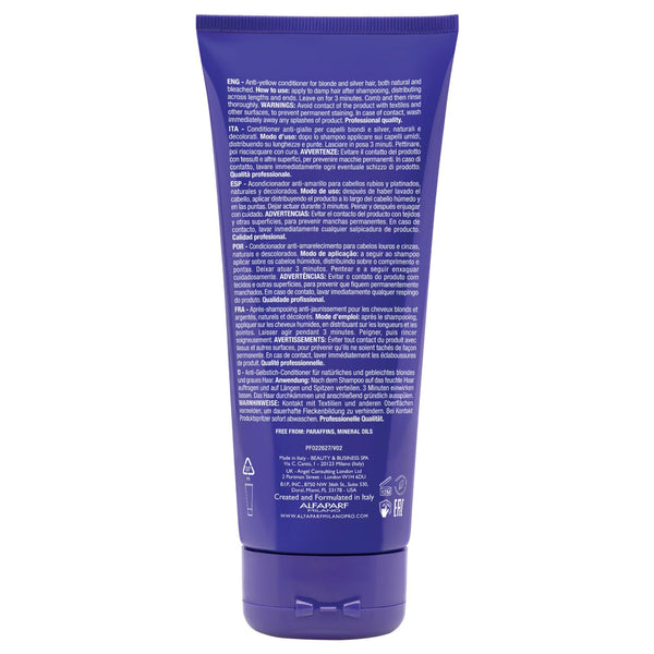 Alfaparf - semi di lino blonde anti-yellow low conditioner - neutralizza gli indesiderati riflessi gialli