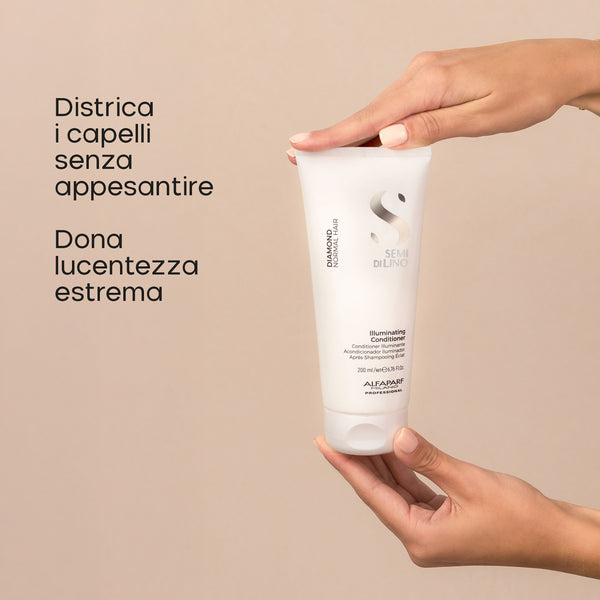 Alfaparf semi di lino diamond shampoo 250 ml e conditioner 200 ml - capelli morbidi e luminosi
