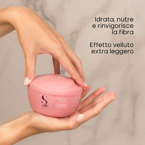 Alfaparf semi di lino moisture shampoo 250 ml e maschera 200 ml - super idratazione per capelli secchi