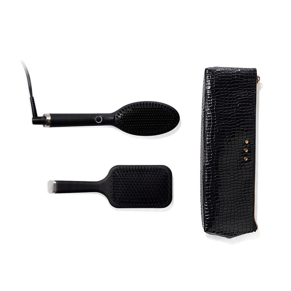 Ghd glide gift set - spazzola lisciante, pochette e spazzola capelli