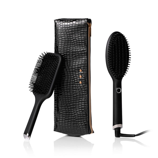 Ghd glide gift set - spazzola lisciante, pochette e spazzola capelli
