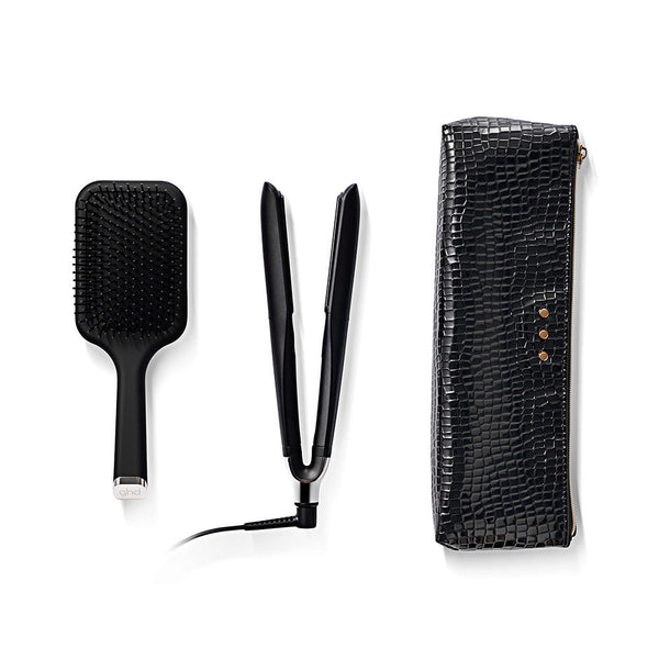 Ghd platinum styler gift set - piastra per capelli media, spazzola e pochette
