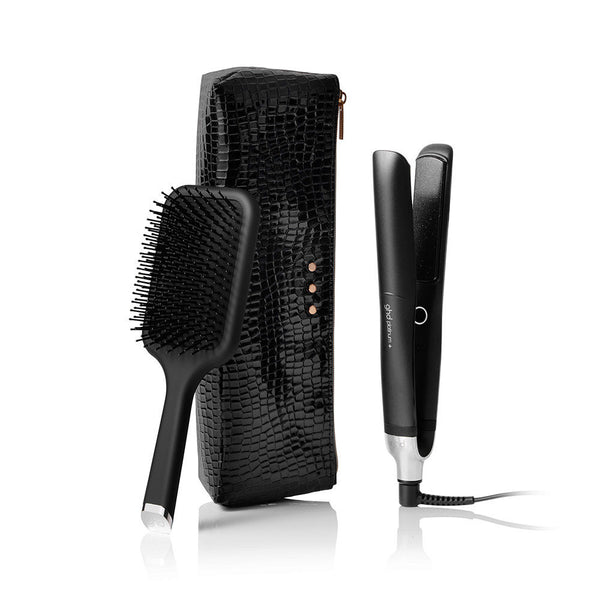 Ghd platinum styler gift set - piastra per capelli media, spazzola e pochette
