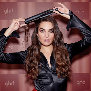 Ghd platinum styler gift set - piastra per capelli media, spazzola e pochette