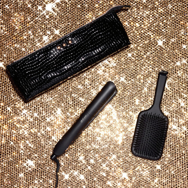Ghd gold styler gift set - piastra per capelli media, spazzola e pochette