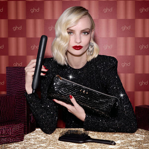 Ghd gold styler gift set - piastra per capelli media, spazzola e pochette