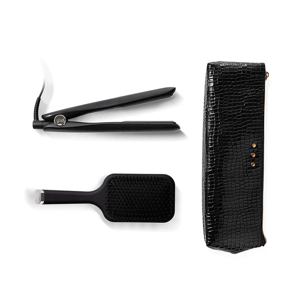 Ghd gold styler gift set - piastra per capelli media, spazzola e pochette