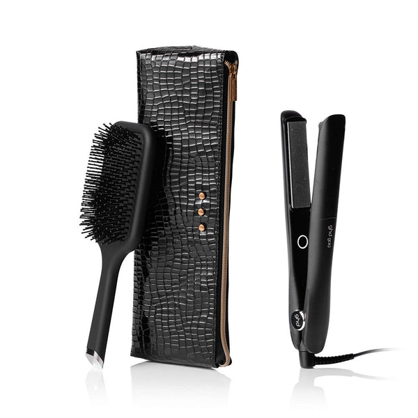 Ghd gold styler gift set - piastra per capelli media, spazzola e pochette