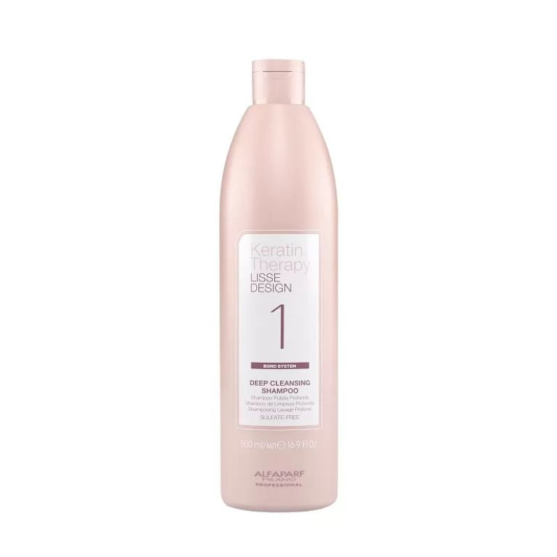 Alfaparf keratin therapy lisse deep cleansing shampoo - shampoo di pulizia profonda, senza solfati, sali e parabeni