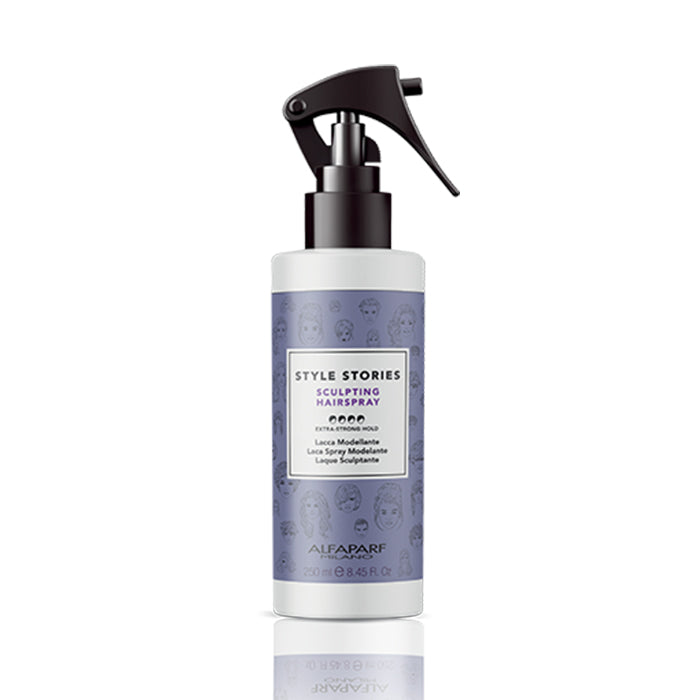 Alfaparf style stories sculpting hairspray - lacca spray no-gas. Tenuta extra forte