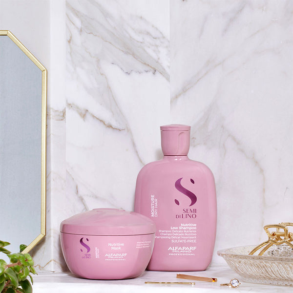 Alfaparf semi di lino nutritive low shampoo - shampoo nutriente per capelli secchi e crespi