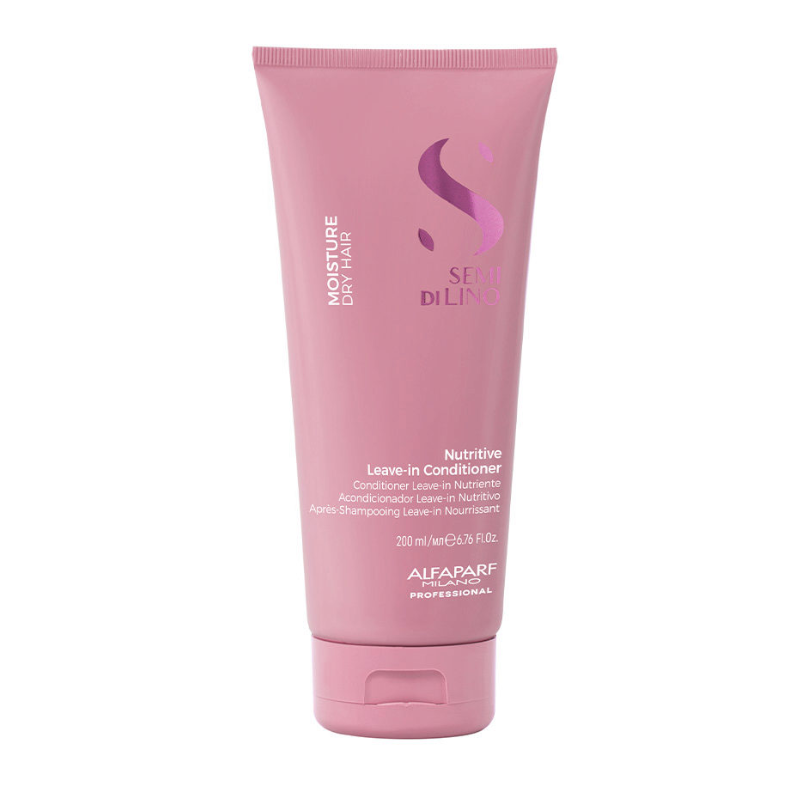Alfaparf semi di lino nutritive leave-in conditioner - balsamo nutriente senza risciacquo per capelli secchi e crespi