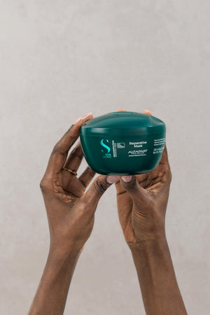 Alfaparf semi di lino reparative mask - maschera ristrutturante intensiva per capelli danneggiati e sfibrati da medi a grossi