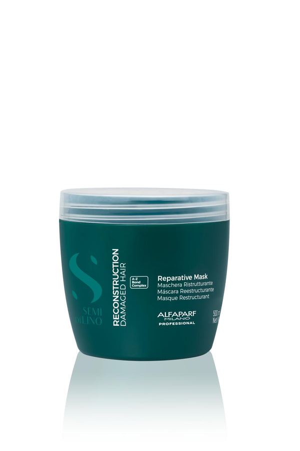 Alfaparf semi di lino reparative mask - maschera ristrutturante intensiva per capelli danneggiati e sfibrati da medi a grossi