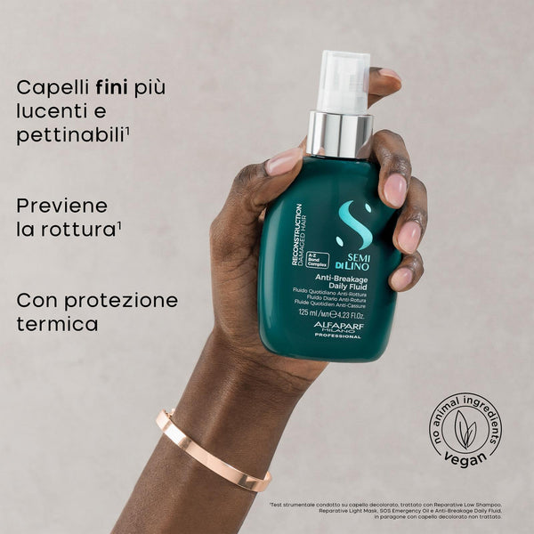 Alfaparf semi di lino anti breakage daily fluid - fluido ristrutturante senza risciacquo anti-rottura per capelli danneggiati