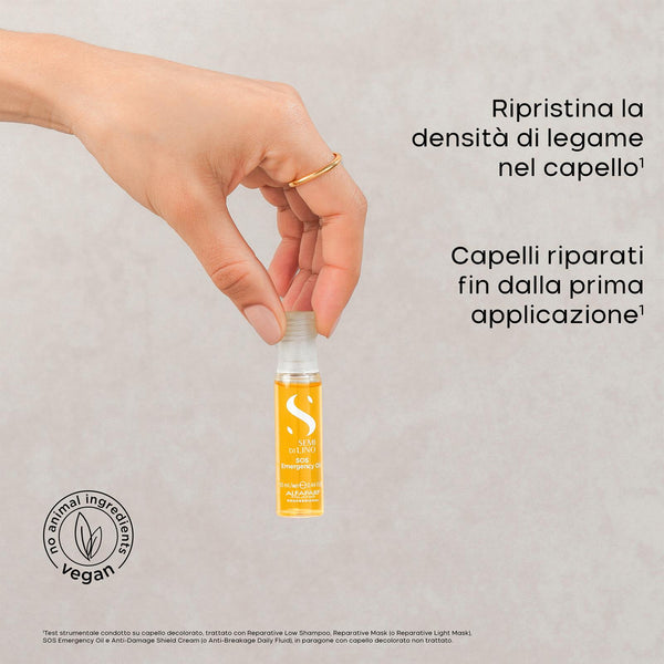 Alfaparf semi di lino sos emergency oil - trattamento ristrutturante con risciacquo per capelli indeboliti