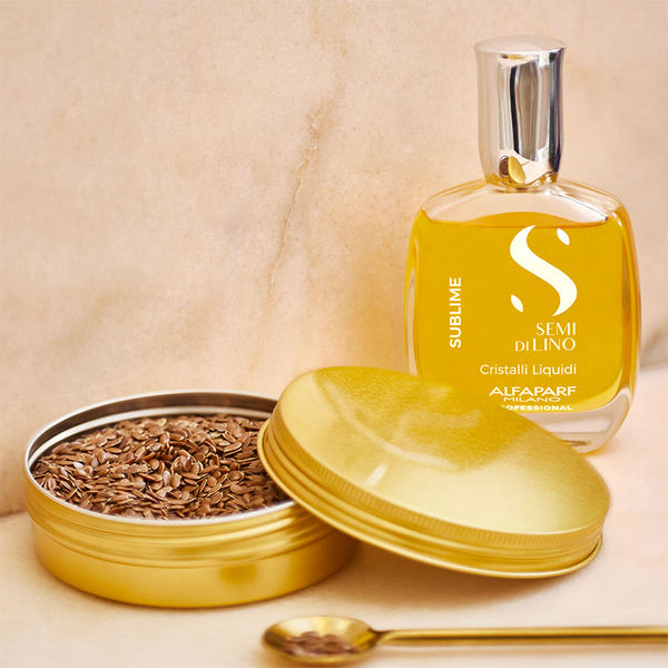 Alfaparf semi di lino sublime cristalli liquidi 30 ml - olio illuminante istantaneo per tutti i tipi di capelli