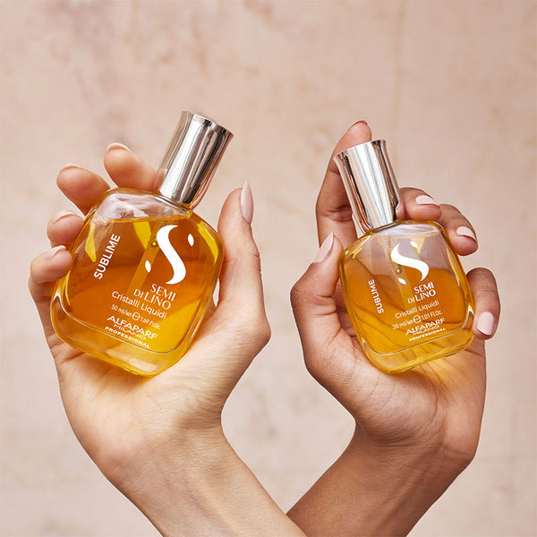 Alfaparf semi di lino sublime cristalli liquidi 15 ml - olio illuminante istantaneo per tutti i tipi di capelli