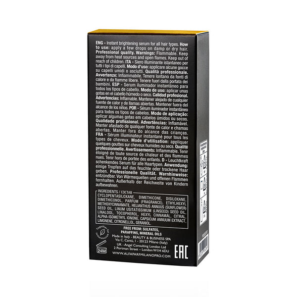 Alfaparf semi di lino sublime cristalli liquidi 15 ml - olio illuminante istantaneo per tutti i tipi di capelli