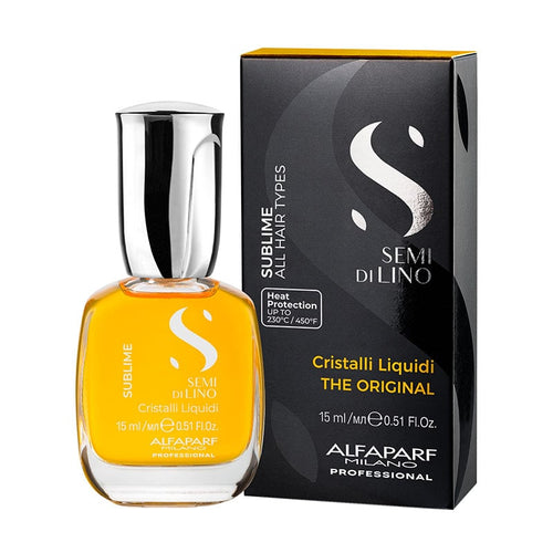 Alfaparf semi di lino sublime cristalli liquidi 15 ml - olio illuminante istantaneo per tutti i tipi di capelli