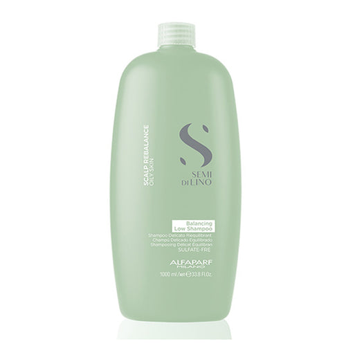 Alfaparf Semi di Lino Scalp Renew Balancing Low Shampoo - Champú reequilibrante para cueros cabelludos con exceso de sebo