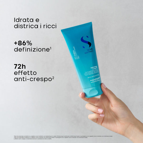 Alfaparf Semi di Lino Curls Defining Cream - Crema sin enjuague para cabello rizado. Define y controla los rizos.